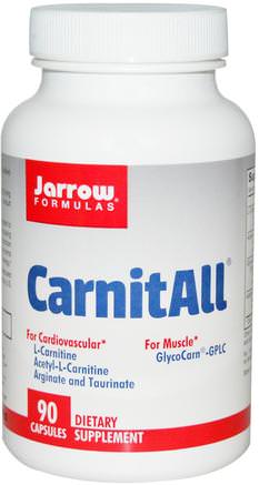 CarnitAll, 90 Capsules by Jarrow Formulas-Kosttillskott, Aminosyror, L Karnitin