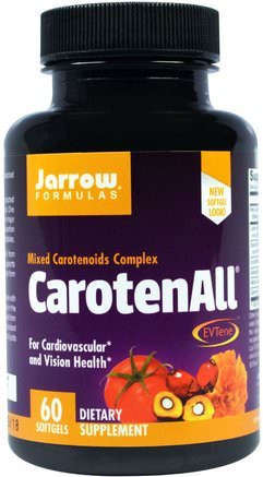 CarotenALL, Mixed Carotenoids Complex, 60 Softgels by Jarrow Formulas-Vitaminer, Vitamin A, Betakaroten, Kosttillskott, Karotenoider