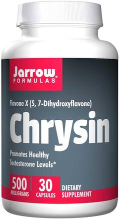 Chrysin, 500 mg, 30 Capsules by Jarrow Formulas-Vitaminer, Bioflavonoider, Chrysin