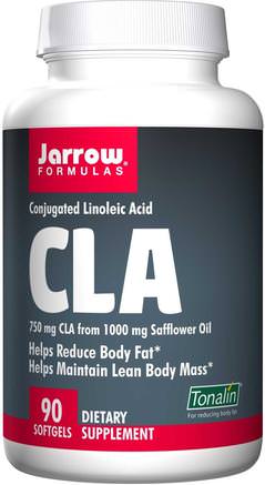 CLA, Conjugated Linoleic Acid, 90 Softgels by Jarrow Formulas-Viktminskning, Diet, Cla (Konjugerad Linolsyra)