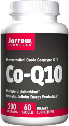 Co-Q10, 200 mg, 60 Capsules by Jarrow Formulas-Kosttillskott, Koenzym Q10, Coq10 200 Mg