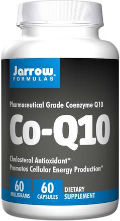 Co-Q10, 60 mg, 60 Capsules by Jarrow Formulas-Kosttillskott, Koenzym Q10, Coq10 60 Mg