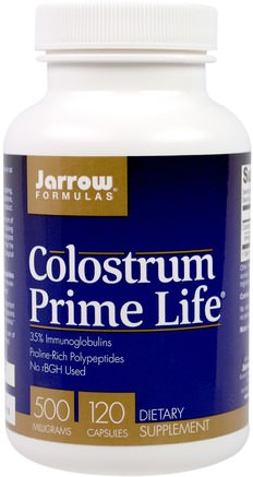 Colostrum Prime Life, 500 mg, 120 Capsules by Jarrow Formulas-Kosttillskott, Nötkreaturprodukter, Kolostrum