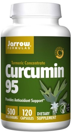 Curcumin 95, 500 mg, 120 Veggie Caps by Jarrow Formulas-Kosttillskott, Antioxidanter, Curcumin