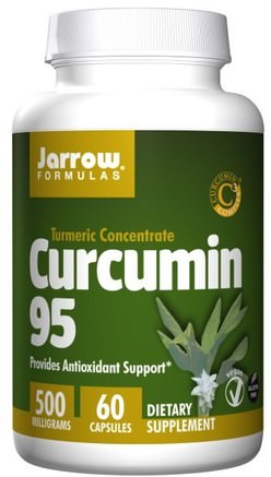 Curcumin 95, 500 mg, 60 Veggie Caps by Jarrow Formulas-Kosttillskott, Antioxidanter, Curcumin