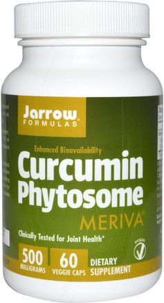 Curcumin Phytosome, Meriva, 500 mg, 60 Veggie Caps by Jarrow Formulas-Kosttillskott, Antioxidanter, Curcumin