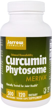 Curcumin Phytosome, Meriva, 500 mg, 120 Veggie Caps by Jarrow Formulas-Kosttillskott, Antioxidanter, Curcumin, Meriva Phytosome Curcumin