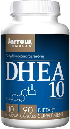 DHEA 10, 10 mg, 90 Capsules by Jarrow Formulas-Kosttillskott, Dhea, Enzymer