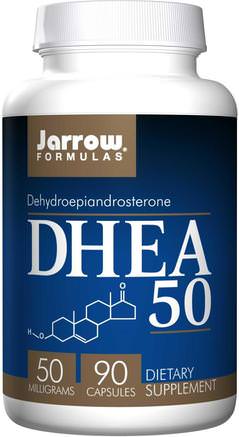 DHEA 50, 50 mg, 90 Capsules by Jarrow Formulas-Kosttillskott, Dhea, Enzymer