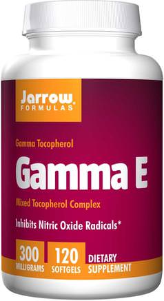 Gamma E, 300 mg, 120 Softgels by Jarrow Formulas-Vitaminer, Vitamin E
