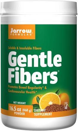 Gentle Fibers, Soluble & Insoluble Fibers, Powder, 16.5 oz (468 g) by Jarrow Formulas-Kosttillskott, Fiber, Hälsa, Förstoppning