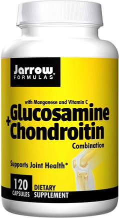 Glucosamine + Chondroitin Combination, 120 Capsules by Jarrow Formulas-Kosttillskott, Glukosamin