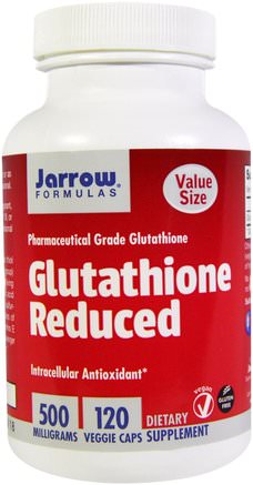 Glutathione Reduced, 500 mg, 120 Veggie Caps by Jarrow Formulas-Kosttillskott, L Glutation