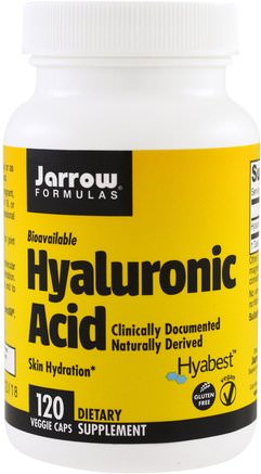 Hyaluronic Acid, 50 mg, 120 Veggie Caps by Jarrow Formulas-Hälsa, Kvinnor, Hud, Skönhet, Hyaluronsyra