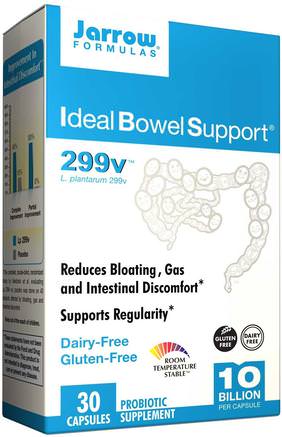 Ideal Bowel Support, 299v, 30 Veggie Caps by Jarrow Formulas-Kosttillskott, Probiotika