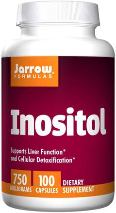 Inositol, 750 mg, 100 Capsules by Jarrow Formulas-Vitaminer, Inositol