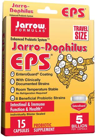 Jarro-Dophilus EPS, 5 Billion, 15 Veggie Caps by Jarrow Formulas-Kosttillskott, Probiotika, Stabiliserade Probiotika
