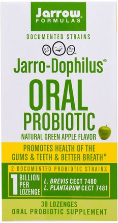 Jarro-Dophilus Oral Probiotic, 1 Billion, Natural Green Apple Flavor, 30 Lozenges by Jarrow Formulas-Kosttillskott, Probiotika