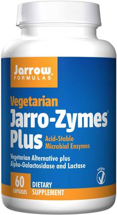 Jarro-Zymes Plus, Vegetarian, 60 Veggie Caps by Jarrow Formulas-Kosttillskott, Enzymer