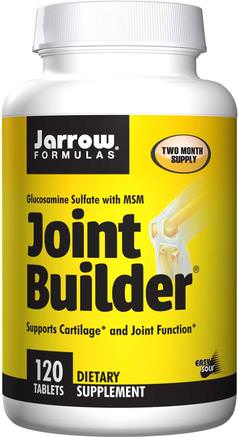 Joint Builder, Glucosamine Sulfate With MSM, 120 Tablets by Jarrow Formulas-Hälsa, Ben, Osteoporos, Gemensam Hälsa, Leder Ledband