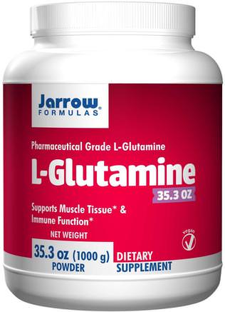 L-Glutamine, Powder, 35.3 oz (1000 g) by Jarrow Formulas-Kosttillskott, Aminosyror, L Glutamin, L Glutaminpulver