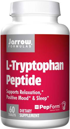 L-Tryptophan Peptide, 60 Tablets by Jarrow Formulas-Kosttillskott, L Tryptofan, Aminosyror