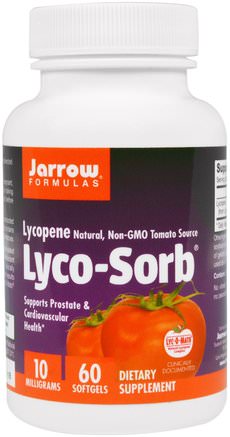 Lyco-Sorb Lycopene, 10 mg, 60 Softgels by Jarrow Formulas-Kosttillskott, Antioxidanter, Lykopen