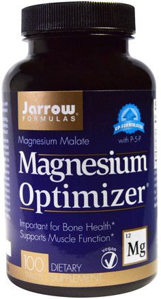 Magnesium Optimizer, 100 Tablets by Jarrow Formulas-Kosttillskott, Mineraler, Magnesium