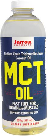 MCT Oil, 20 fl oz (591 ml) by Jarrow Formulas-Hälsa, Energi, Mct Olja, Mat, Keto Vänlig