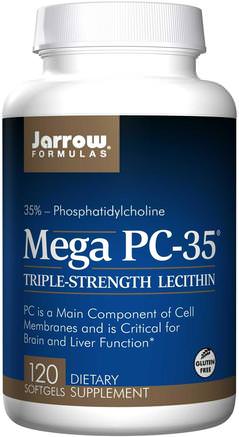 Mega PC-35, 120 Softgels by Jarrow Formulas-Vitaminer, Kolin, Fosfatidylkolin