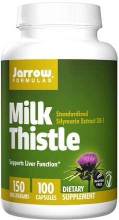 Milk Thistle, 150 mg, 100 Veggie Caps by Jarrow Formulas-Hälsa, Detox, Mjölktistel (Silymarin)