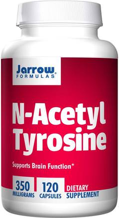 N-Acetyl Tyrosine, 350 mg, 120 Capsules by Jarrow Formulas-Kosttillskott, Aminosyror, L Tyrosin