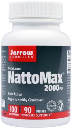 NattoMax 2000 FU, 100 mg, 90 Veggie Caps by Jarrow Formulas-Kosttillskott, Nattokinas, Enzymer