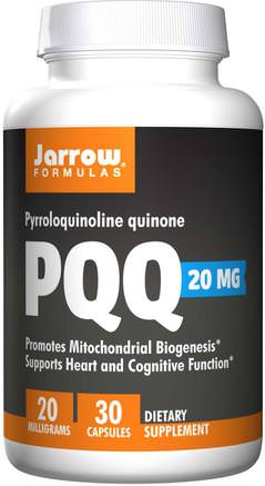 PQQ (Pyrroloquinoline Quinone), 20 mg, 30 Capsules by Jarrow Formulas-Kosttillskott, Antioxidanter, Pqq (Biopqq), Anti-Aging