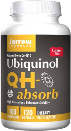 Ubiquinol, QH-Absorb, 100 mg, 120 Softgels by Jarrow Formulas-Sverige