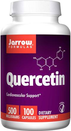 Quercetin, 500 mg, 100 Capsules by Jarrow Formulas-Kosttillskott, Quercetin