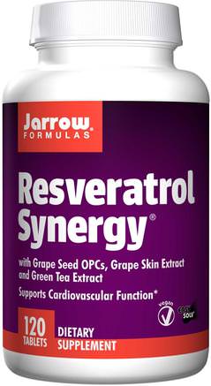 Resveratrol Synergy, 120 Tablets by Jarrow Formulas-Kosttillskott, Resveratrol, Pterostilbene