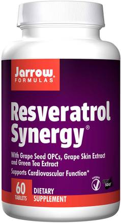 Resveratrol Synergy, 60 Tablets by Jarrow Formulas-Kosttillskott, Resveratrol