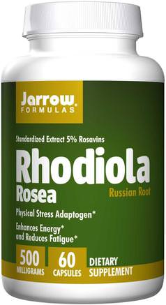 Rhodiola Rosea, 500 mg, 60 Capsules by Jarrow Formulas-Örter, Rhodiola Rosea, Adaptogen