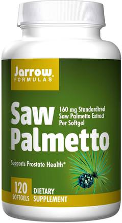Saw Palmetto, 160 mg 120 Softgels by Jarrow Formulas-Hälsa, Män, Örter, Växtbaserade