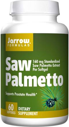 Saw Palmetto, 160 mg, 60 Softgels by Jarrow Formulas-Hälsa, Män, Prostata