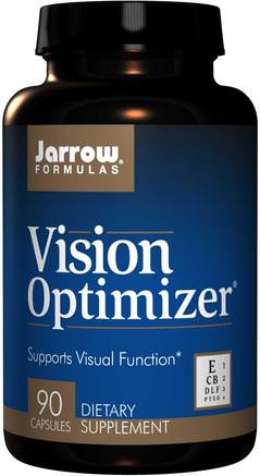 Vision Optimizer, 90 Capsules by Jarrow Formulas-Kosttillskott, Karotenoider, Zeaxanthin, Hälsa, Ögonvård, Visionvård