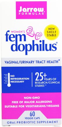 Womens Fem Dophilus, 60 Vegetarian Capsules by Jarrow Formulas-Hälsa, Kvinnor, Kosttillskott, Probiotika