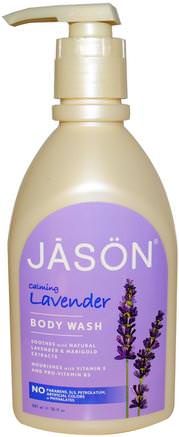 Body Wash, Calming Lavender, 30 fl oz (887 ml) by Jason Natural-Bad, Skönhet, Duschgel