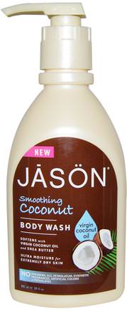 Body Wash, Smoothing Coconut, 30 fl oz (887 ml) by Jason Natural-Bad, Skönhet, Duschgel