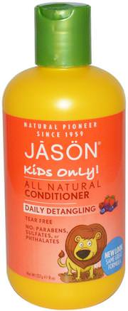 Kids Only!, Daily Detangling Conditioner, 8 oz (227 g) by Jason Natural-Bad, Skönhet, Balsam, Barnbalsam