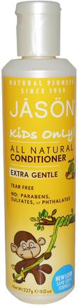 Kids Only!, Extra Gentle, All Natural, Conditioner, 8 oz (227 g) by Jason Natural-Bad, Skönhet, Balsam, Barnbalsam