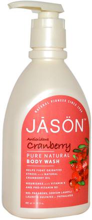 Pure Natural Body Wash, Antioxidant Cranberry, 30 fl oz (887 ml) by Jason Natural-Bad, Skönhet, Duschgel