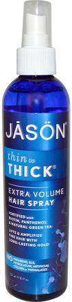 Thin to Thick, Extra Volume Hair Spray, 8 fl oz (237 ml) by Jason Natural-Bad, Skönhet, Hår, Hårbotten, Hårspray Naturligt