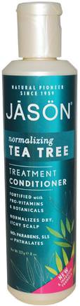 Treatment Conditioner, Tea Tree, 8 oz (227 g) by Jason Natural-Bad, Skönhet, Balsam, Hår, Hårbotten, Schampo, Balsam
